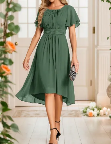 Rochie medie Ever-Pretty, verde