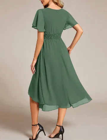Rochie medie Ever-Pretty, verde