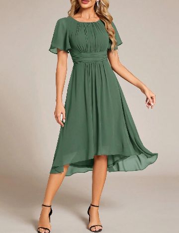 Rochie medie Ever-Pretty, verde