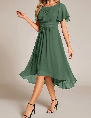 Rochie medie Ever-Pretty, verde