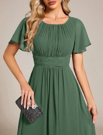 Rochie medie Ever-Pretty, verde