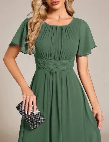 Rochie medie Ever-Pretty, verde