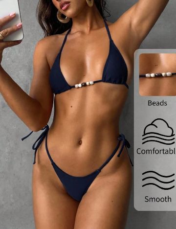 Costum de baie SHEIN, bleumarin