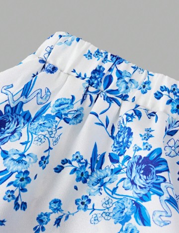 Compleu Shein Kids, alb/albastru