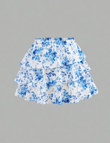 Compleu Shein Kids, alb/albastru