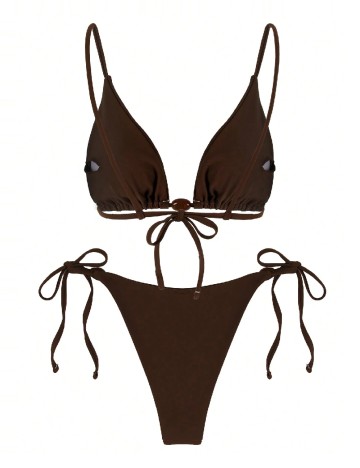 Costum de baie SHEIN, maro