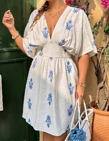 Rochie scurta SHEIN CURVE, alb