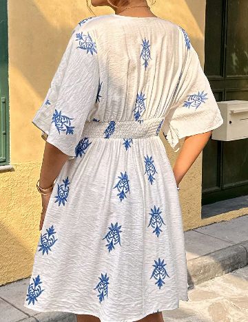 Rochie scurta SHEIN CURVE, alb