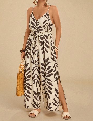 Salopeta SHEIN CURVE, crem