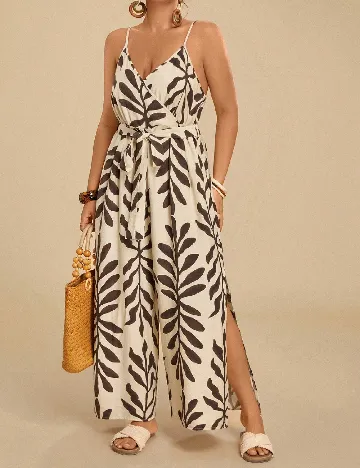 Salopeta SHEIN CURVE, crem