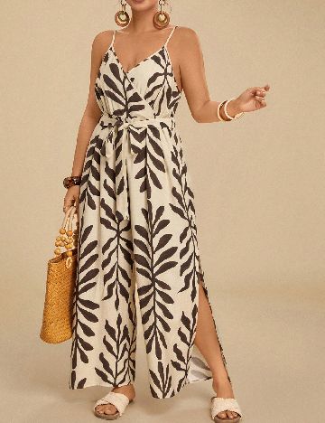 Salopeta SHEIN CURVE, crem