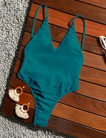 Costum de baie SHEIN, turcoaz