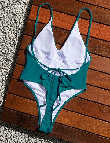 Costum de baie SHEIN, turcoaz