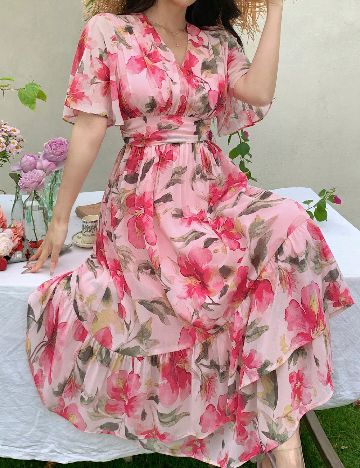 Rochie medie Dazy, floral print