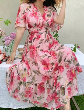 Rochie medie Dazy, floral print