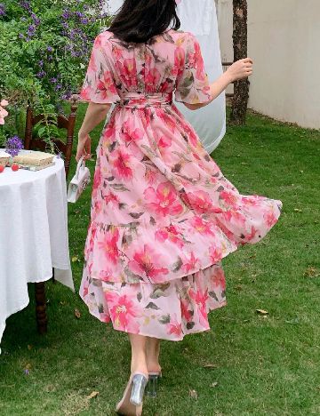 Rochie medie Dazy, floral print