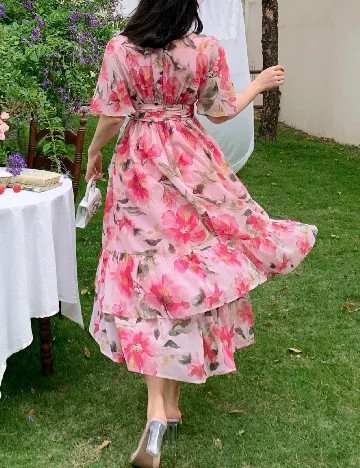 Rochie medie Dazy, floral print