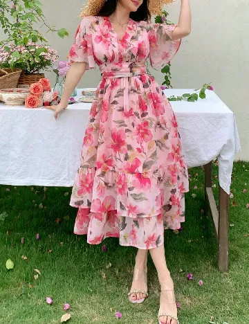 Rochie medie Dazy, floral print