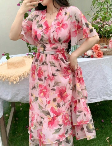 Rochie medie Dazy, floral print