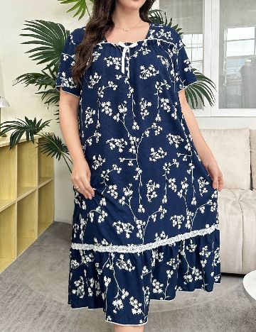 Rochie de noapte SHEIN CURVE, bleumarin