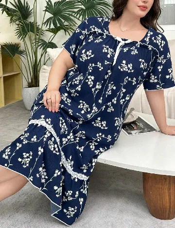 Rochie de noapte SHEIN CURVE, bleumarin