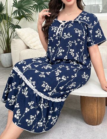 Rochie de noapte SHEIN CURVE, bleumarin