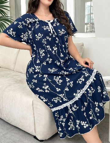 Rochie de noapte SHEIN CURVE, bleumarin