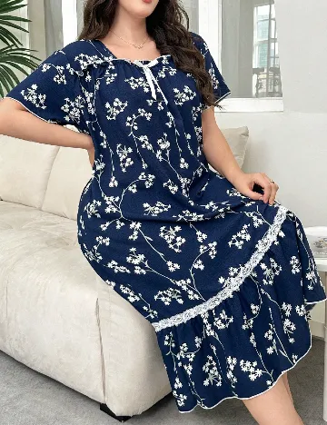 Rochie de noapte SHEIN CURVE, bleumarin