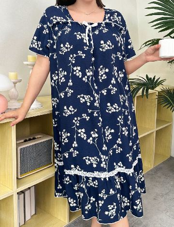 Rochie de noapte SHEIN CURVE, bleumarin