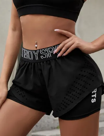 Pantaloni scurti SHEIN, negru