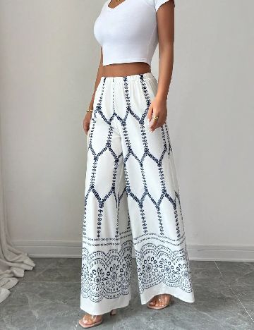 Pantaloni SHEIN, alb