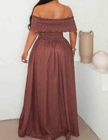 Rochie lunga SHEIN CURVE, maro