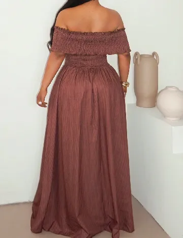 Rochie lunga SHEIN CURVE, maro