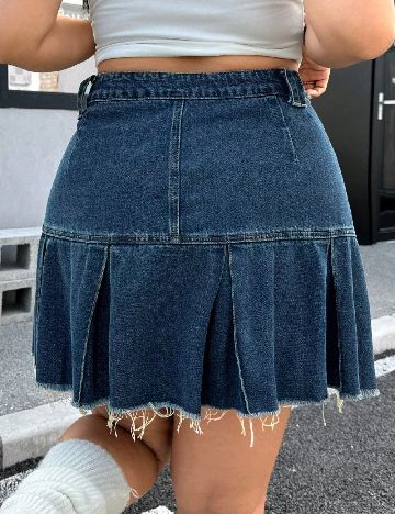 Fusta SHEIN CURVE, albastru