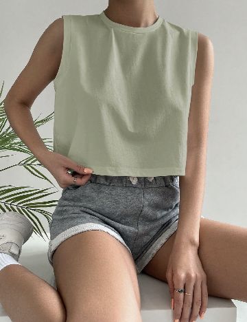 Top SHEIN, verde