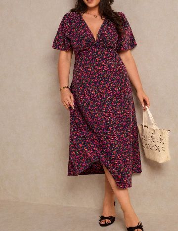 Rochie medie SHEIN CURVE, floral print