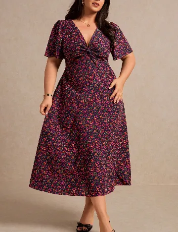 Rochie medie SHEIN CURVE, floral print