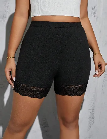 Set Pantaloni scurti 2 perechi SHEIN CURVE, negru