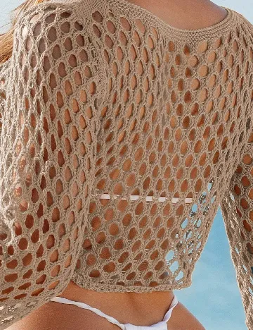 Bluza de plaja SHEIN, maro