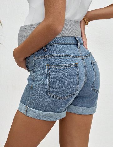Pantaloni scurti SHEIN Maternity, albastru