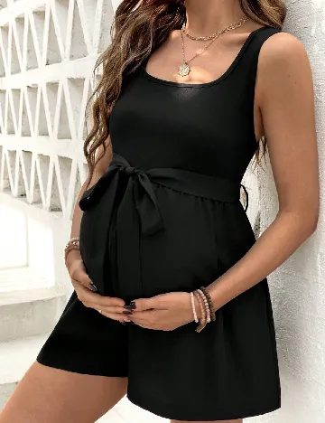 Salopeta SHEIN Maternity, negru