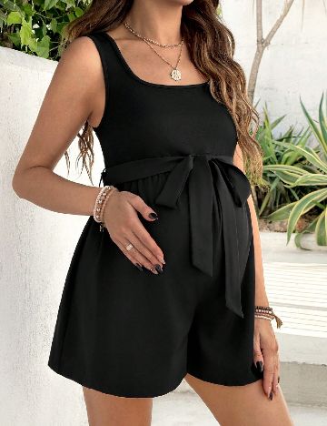 Salopeta SHEIN Maternity, negru