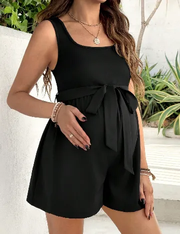 Salopeta SHEIN Maternity, negru