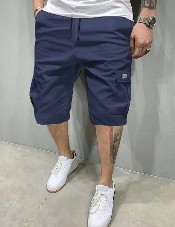 Pantaloni scurti SHEIN, albastru