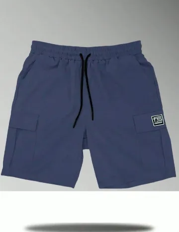 Pantaloni scurti SHEIN, albastru