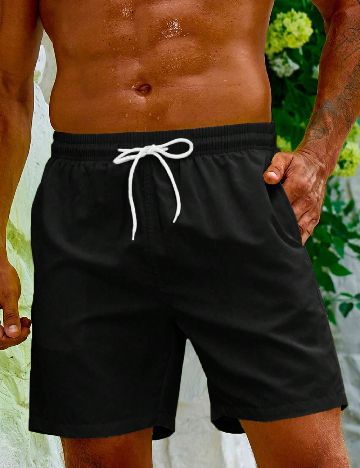 Short de baie SHEIN, negru