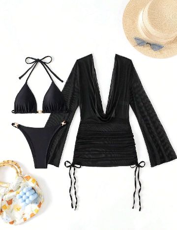 Costum de baie SHEIN, negru