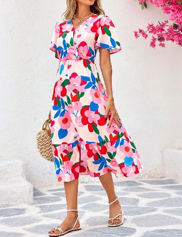 Rochie medie SHEIN CURVE, floral print