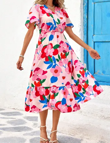 Rochie medie SHEIN CURVE, floral print