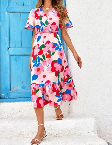 Rochie medie SHEIN CURVE, floral print